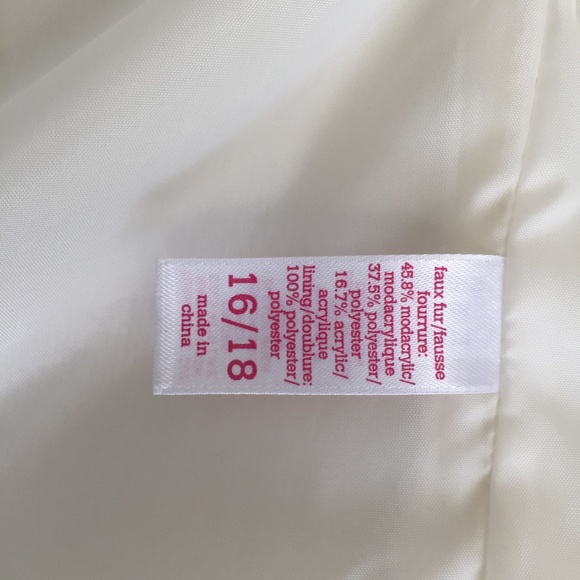 Junior Faux Fur White Vest - Picture 4 of 4